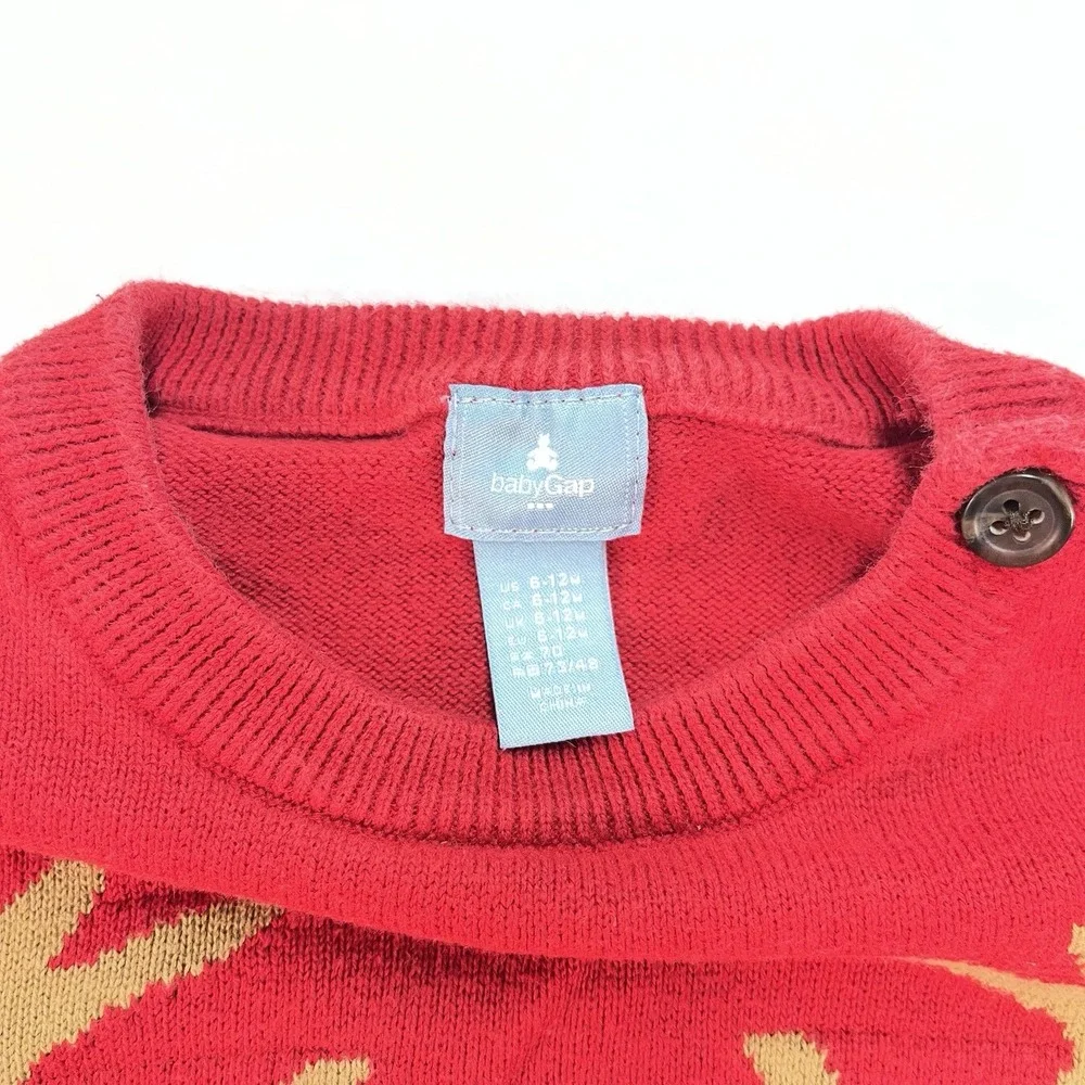 Baby Gap Sweater Unisex Baby 6-12m Christmas Dalmatian Rudolph Winter Holiday
